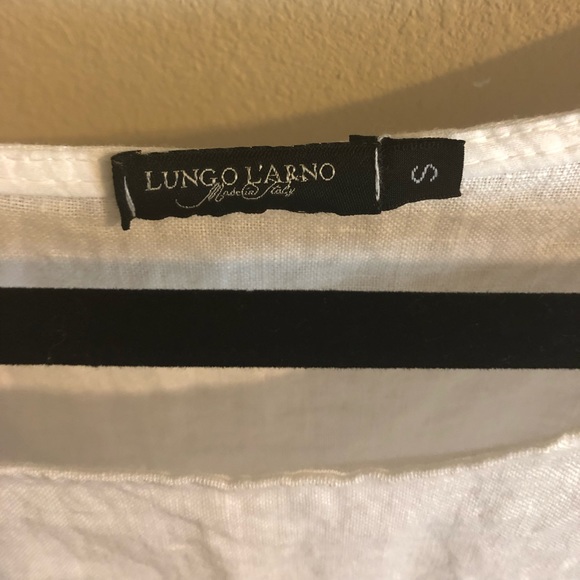 White linen lace top - Picture 3 of 3